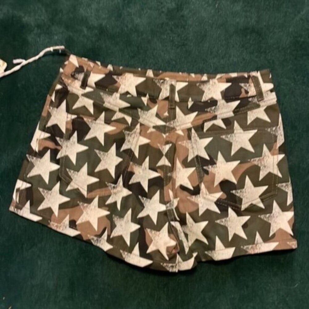 Valentino Denim Star Print Shorts size 4 - Picture 8 of 11